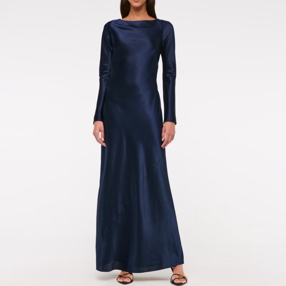 Abercrombie & Fitch Midnight Blue Long Sleeve Dress